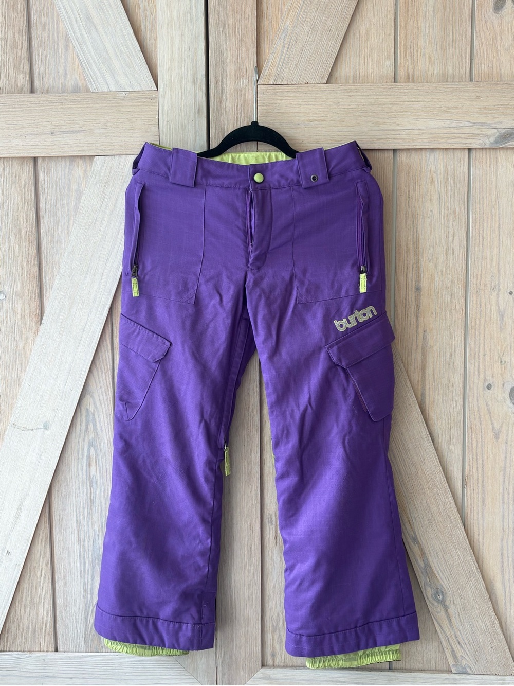 Burton Kids Purple Snow Pants with Lime Accents